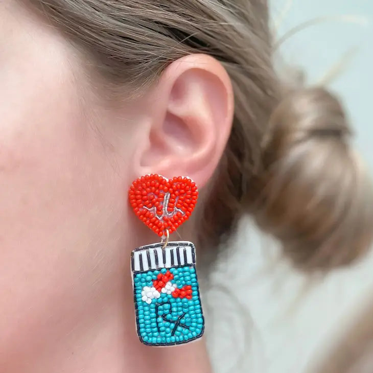 Rx Beaded Earrings