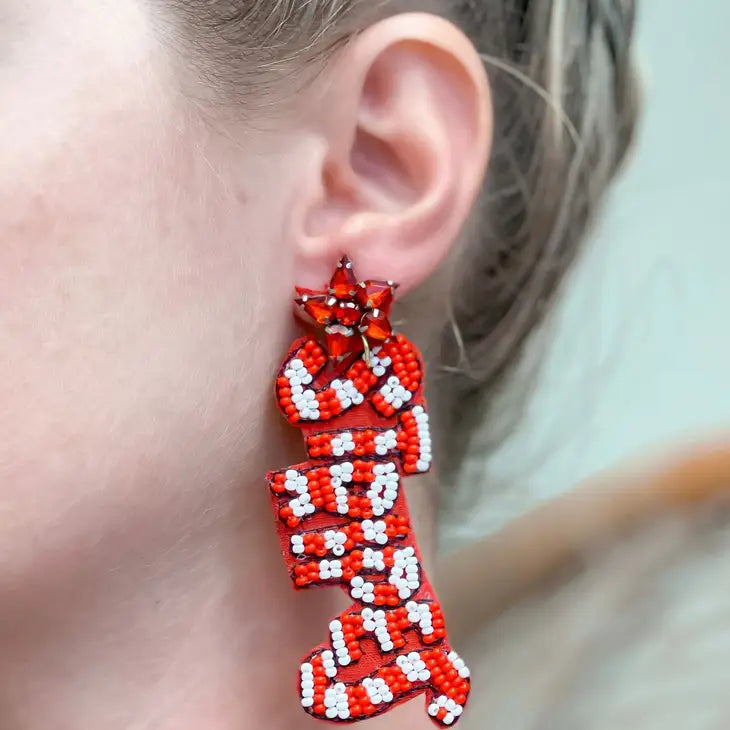 Stars and Stripes Beaded Earrings