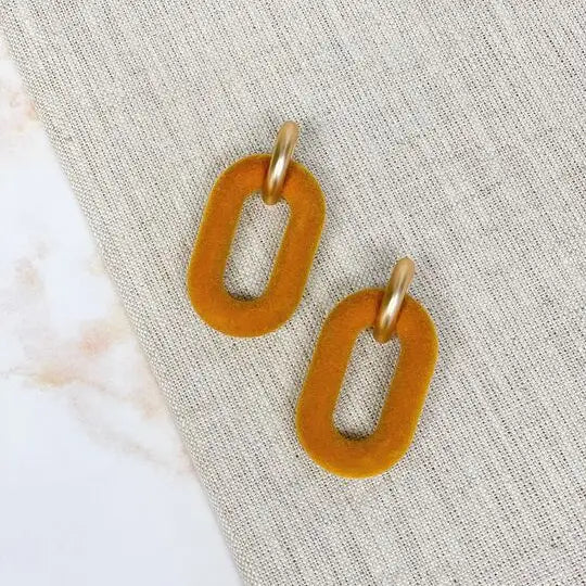 Velvet Link Earrings (CHOOSE COLOR)
