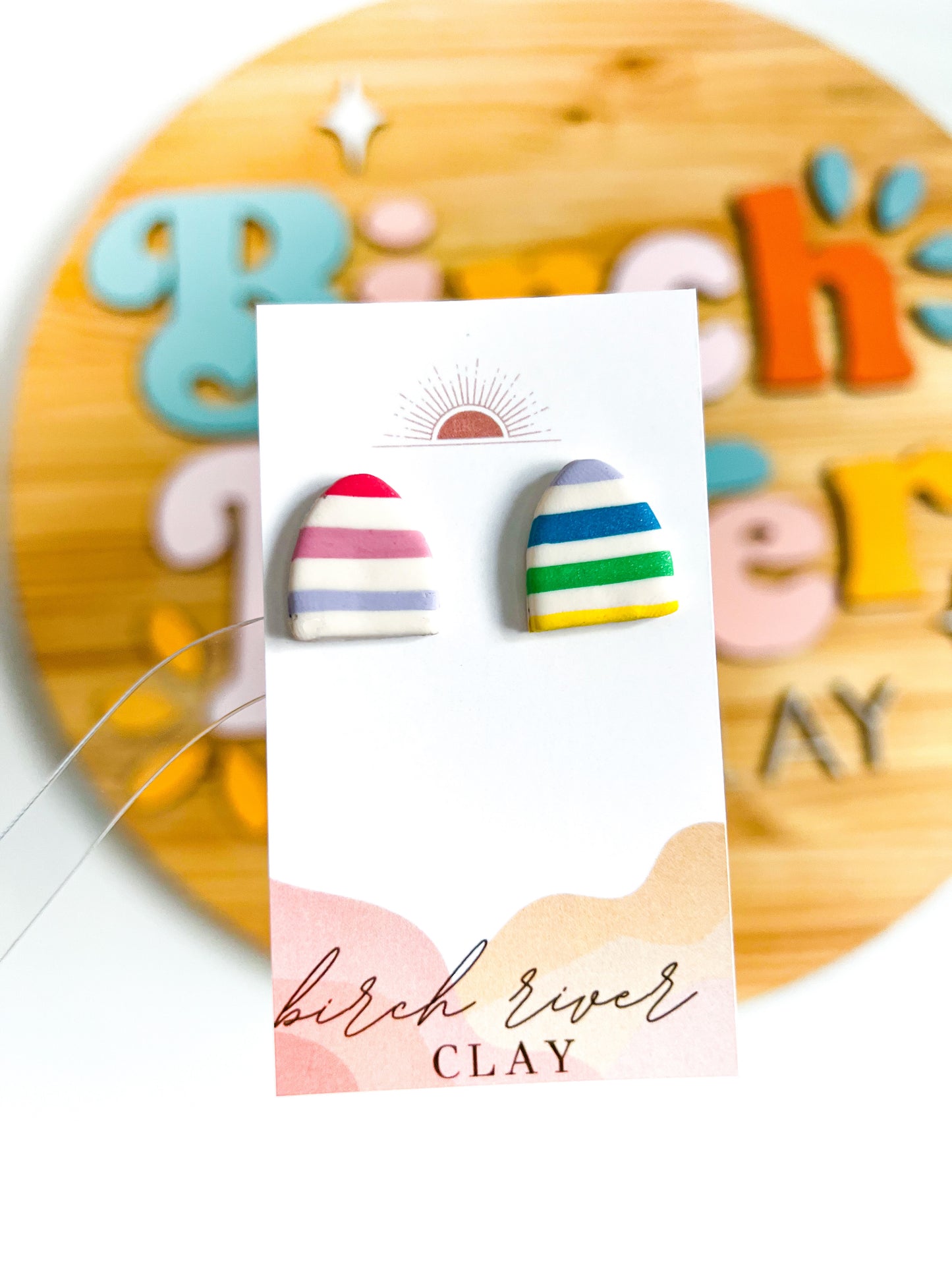 Pastel Rainbow Studs