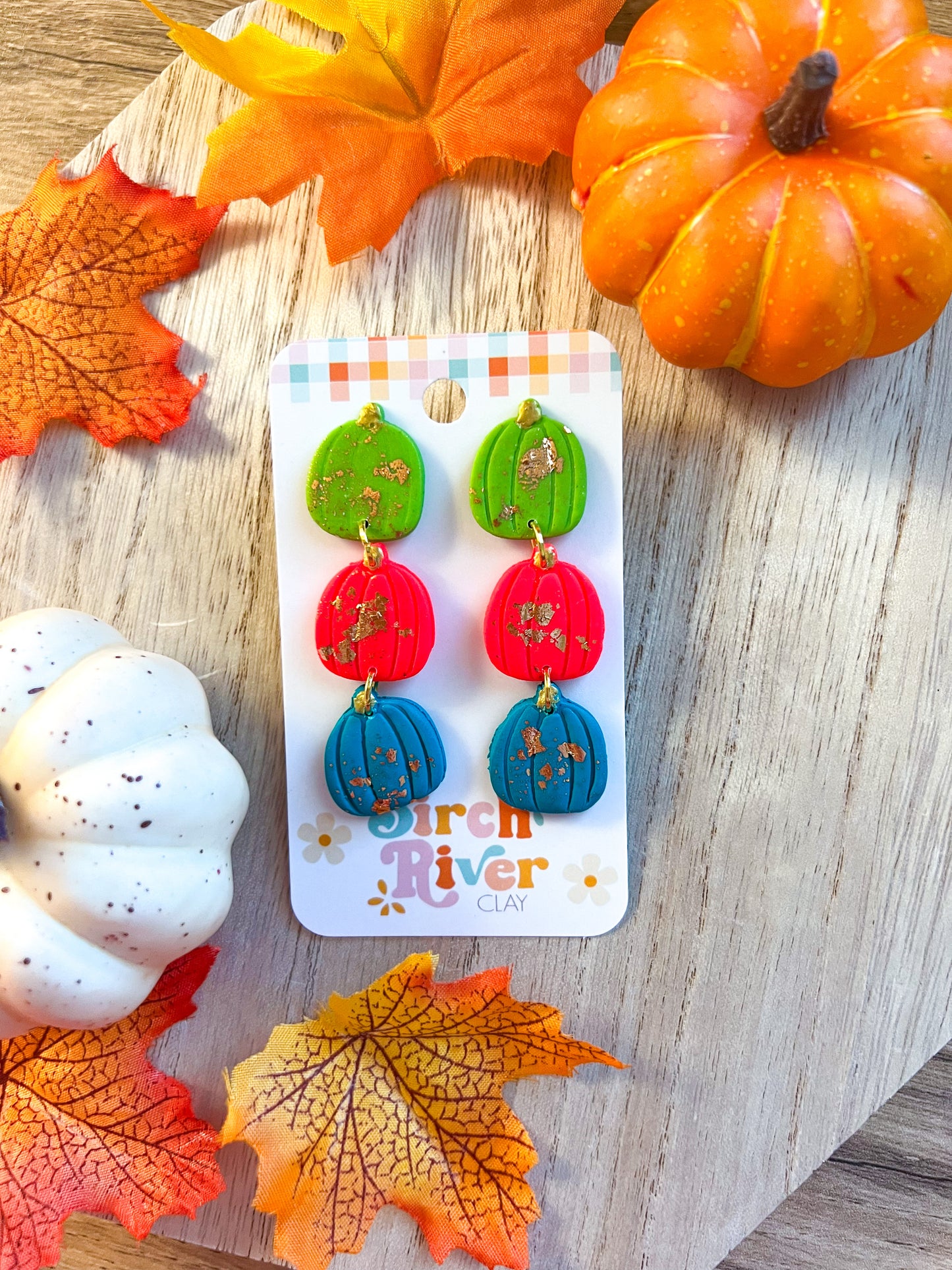 Neon Pumpkin Stack