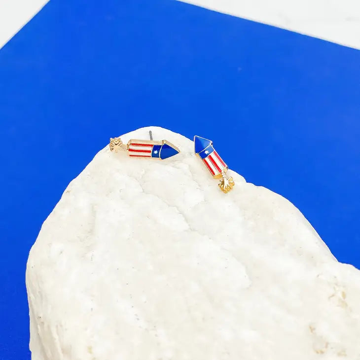 Rocket's Red Glare Enamel Earrings