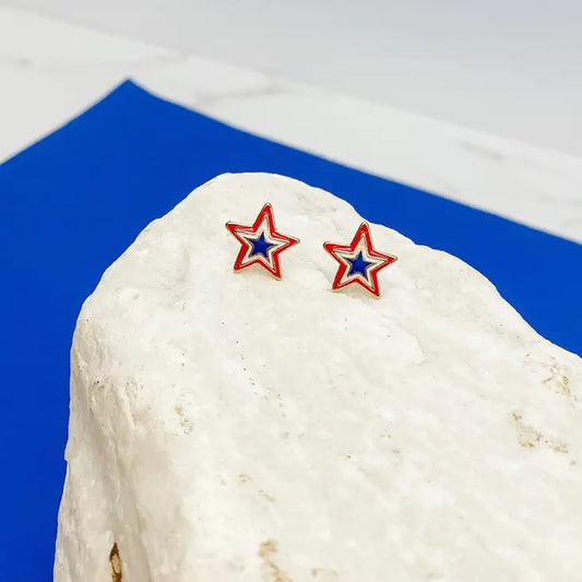 Star Spangled Enamel Earrings
