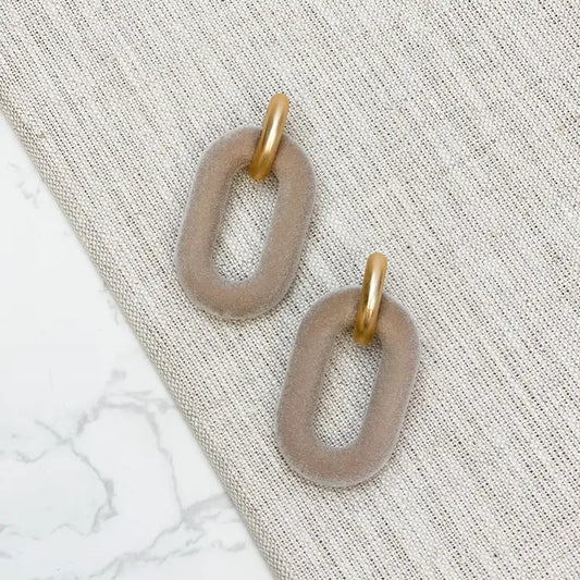 Velvet Link Earrings (CHOOSE COLOR)