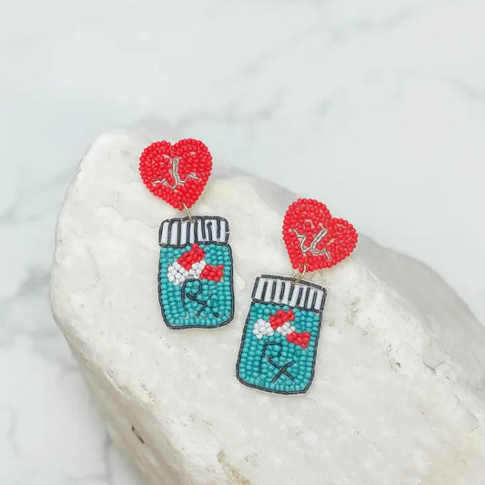 Rx Beaded Earrings